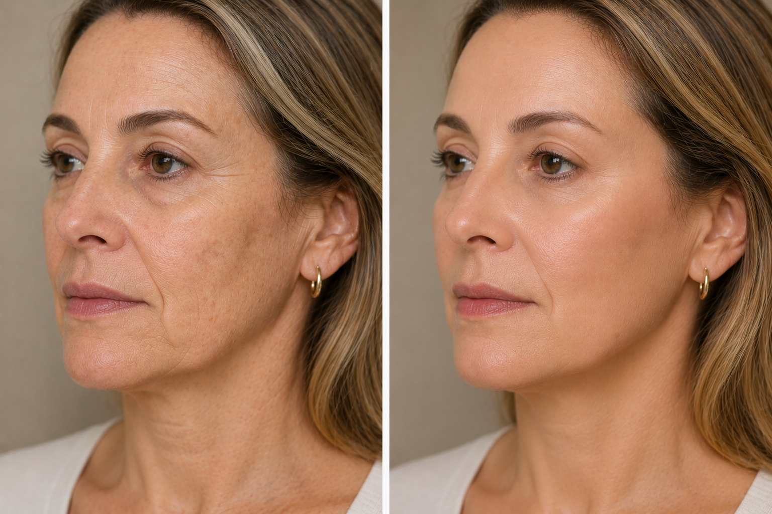 Antes e depois — Bioestimuladores de colágeno
